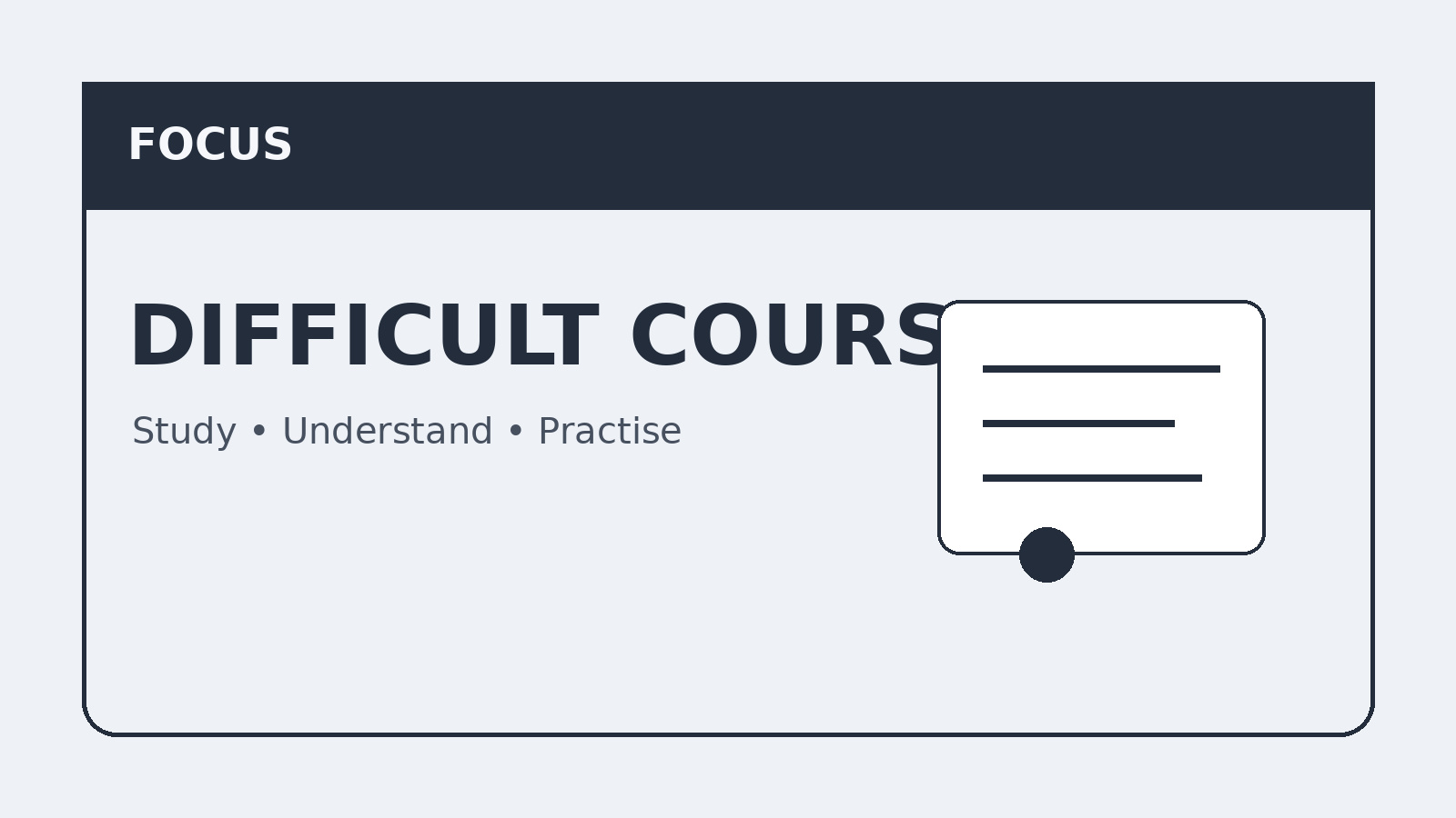 How to Study for a University Course You Find Difficult